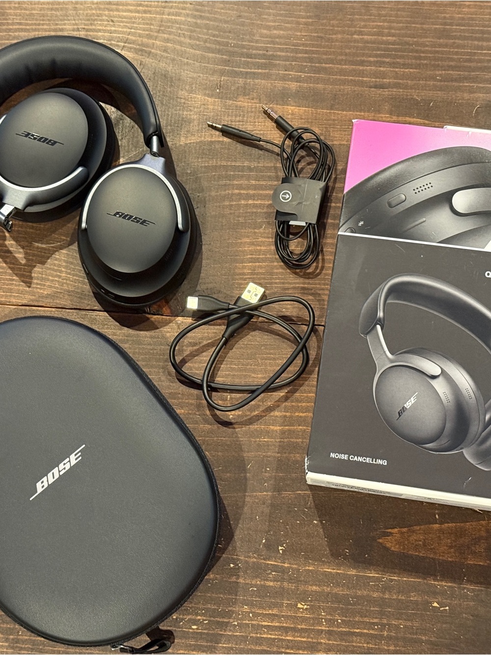 Bose Over-Ear Noise Cancelling Headphones in Black with Carry Case